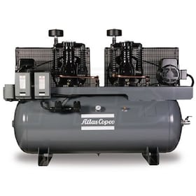 View Atlas Copco AR10 5-HP / 10-HP 120-Gallon Two-Stage Duplex Compressor (208-230V 1-Phase)