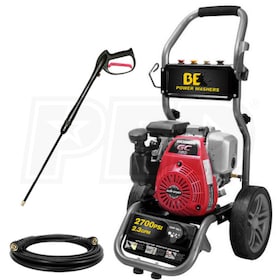 View BE 2700 PSI (Gas - Cold Water)  Pressure Washer w/ AR Pump & Honda GC160 Engine (49-State Compliant)