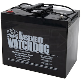 View Basement Watchdog 12-Volt 75-Amp Hour Maintenance Free AGM Standby Battery