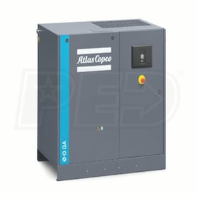 View Atlas Copco GA18 WorkPlace 25-HP Tankless Rotary Screw Air Compressor (208-230/460V 3-Phase