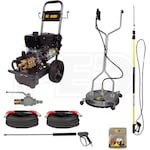 BE 4400 PSI (Gas - Cold Water) Professional Start Your Own Pressure Washing Business Kit w/ SS Frame, GP Pump & Vanguard Engine