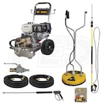 BE Professional 4000 PSI (Gas-Cold Water) Start Your Own Pressure Washing Business Kit w/ SS Frame, Comet Pump & Honda GX390 Engine