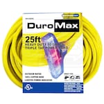 DuroMax XPC10025C - 25-Foot 10-Gauge Extension Cord w/ 3-Outlets & Lighted Plug Ends