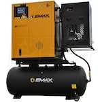 EMAX  7.5-HP 120-Gallon Rotary Screw Air Compressor Fully Packaged w/ Dryer (208-230V 1-Phase)
