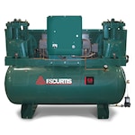 FS-Curtis CA5+ 5-HP / 10-HP 120-Gallon UltraPack Two-Stage Duplex Air Compressor (230V 1-Phase)