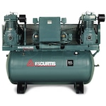 FS-Curtis ML7.5 7.5-HP / 15-HP 120-Gallon Pressure Lubricated Two-Stage Duplex Masterline Air Compressor (230V 1-Phase)