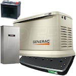 Generac Guardian® 22kW Standby Generator System (200A Service Disconnect + AC Shedding) w/ Wi-Fi + QwikHurricane® Pad + Battery