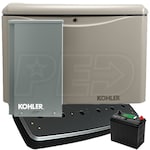 Kohler 14RCAL-200SELS 14kW Aluminum Standby Generator System (200A Service Disc. w/ Load Shed) + QwikHurricane® Pad + Battery