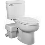 Liberty Pumps ASCENTII-ESW - 1/2 HP Complete Toilet Macerator System (Elongated Bowl - White)