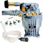 OEM Technologies Fully Plumbed 3000 PSI 2.4 GPM Horizontal Axial Pressure Washer Pump Kit