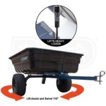 OxCart Hydraulic-Assisted 12 Cubic Foot Poly Dump Cart w/ Swivel Dump