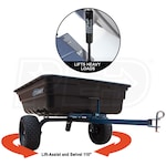 OxCart Hydraulic-Assisted 12 Cubic Foot Poly Dump Cart w/ Swivel Dump & Run-Flat Tires