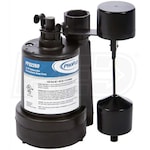 ProFlo PF92260 - 1/4 HP Thermoplastic Submersible Sump Pump w/ Vertical Float Switch