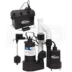 ProFlo PF92952 - 1/3 HP Combination Primary & Backup Sump Pump System
