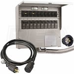 Reliance Controls Pro/Tran 2 - 30-Amp (10-Circuit) Power Transfer Switch Kit w/ 25' Cord