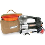 VIAIR 87P 12-Volt 60-PSI Portable Inflator Kit w/ Battery Clamps & LED Worklight (20 Minutes @ 30 PSI) Up To 31" Tires