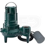 Zoeller BE267-0054 - 1/2 HP Cast Iron Sewage Pump w/ Piggyback Tether Float (15' Cord) (230V)