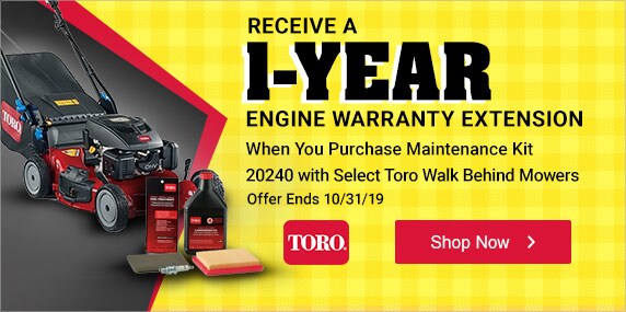 (2) Toro - Walk Behind Warranty Ext. w/Maintenance Kit