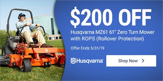 Husqvarna - $200 Off MZ61 Zero Turn Mower