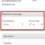 Service Area Settings