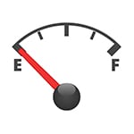 empty gas gauge