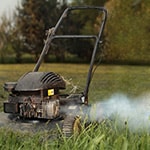 lawn mower smoking