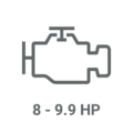 8 - 9.9 HP