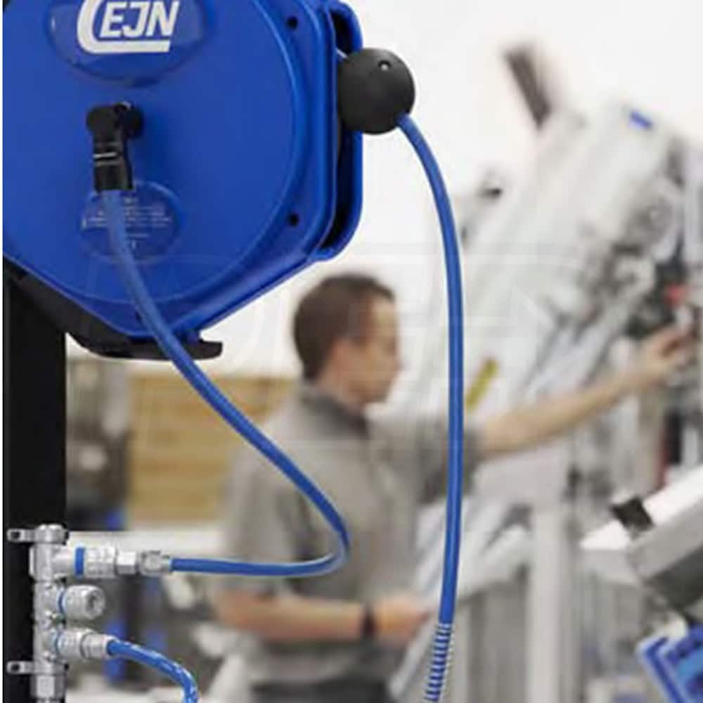 CEJN Industrial Closed Safety Air Hose Reel with Polyurethane Reinforced (PUR) Hose 5/16" x 55.5