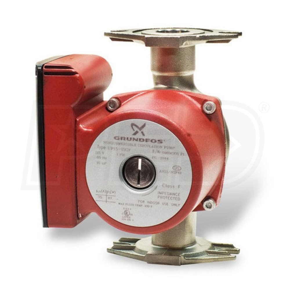 Grundfos UP 1/12 HP SingleSpeed Circulation Pump Stainless Steel GF 15/26 Flange