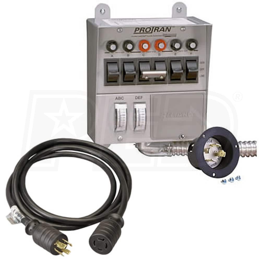 Reliance Controls 30-Amp (6-Circuit) Power Transfer Switch Kit w/ 25