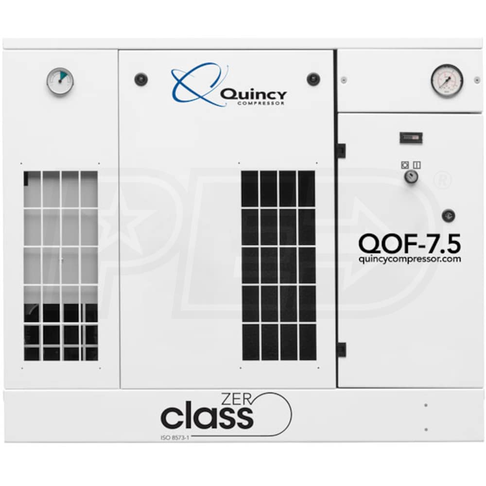 Quincy QOF 7.5-HP Oil-Free Tankless Scroll Air Compressor w/ Dryer