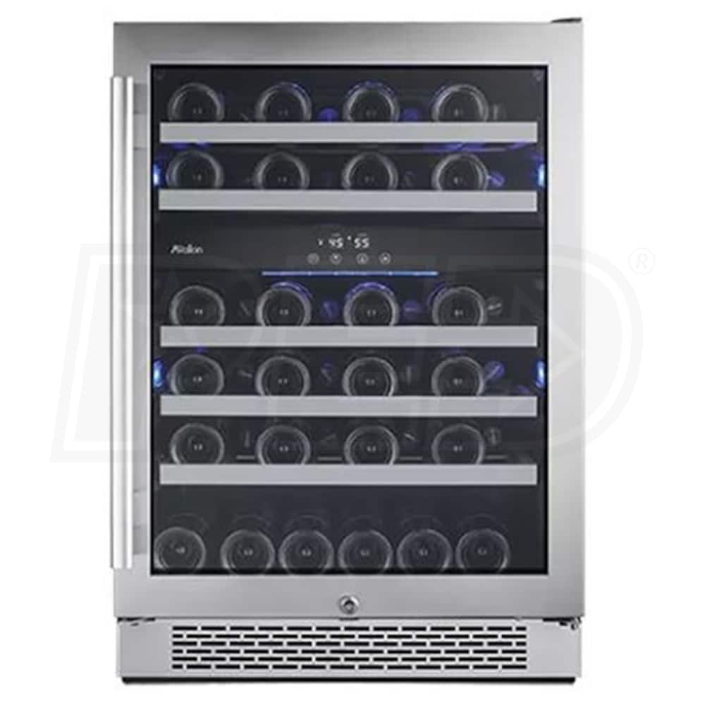 Avallon 46 Bottle 24" BuiltIn or Free Standing Wine Cooler Dual