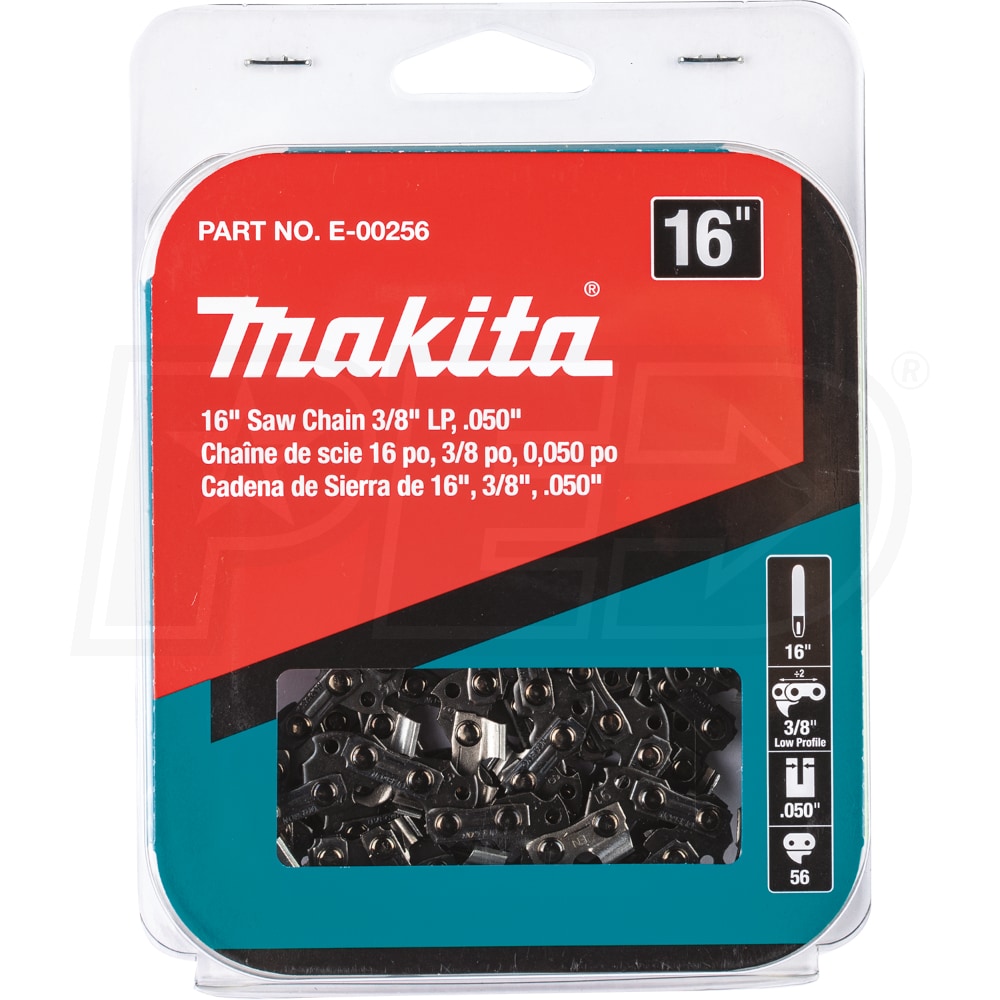 Makita 16" 3/8" Pitch (.050 Gauge) 56 Link Low Profile Chainsaw Chain Makita E00256