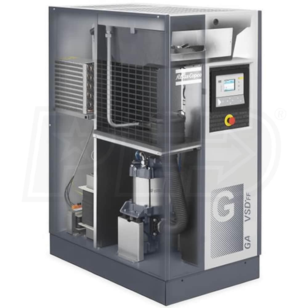 Atlas Copco GA30 VSD+ 40-HP Variable Speed Rotary Screw Air Compressor ...