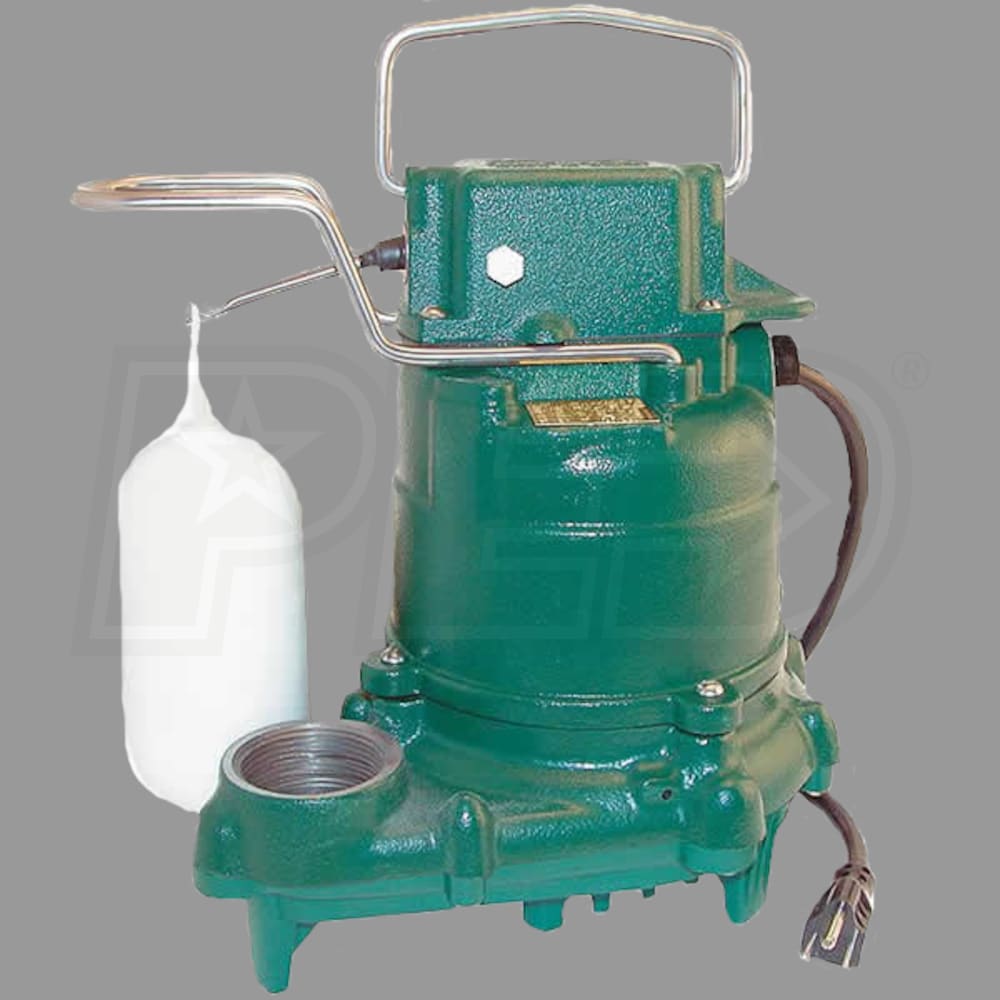 Zoeller M53 - 1/3 HP Cast Iron Primary/Backup Sump Pump w/ Vertical ...