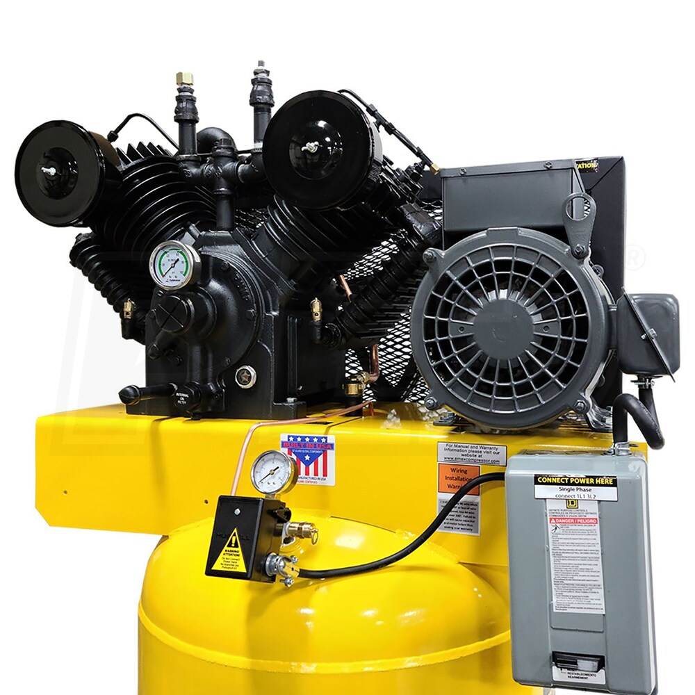EMAX Industrial 10HP 80Gallon TwoStage Air Compressor (208/230V 1