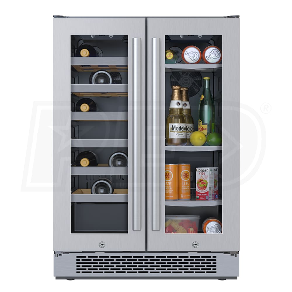 Avallon 21 Bottle and 60 Can 24" Built In Dual Zone Beverage Cooler