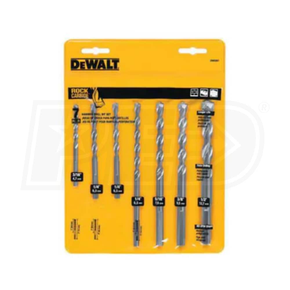 DeWALT DW5207 Percussion Mason Drill Bit Set 7 Piece Set DeWalt