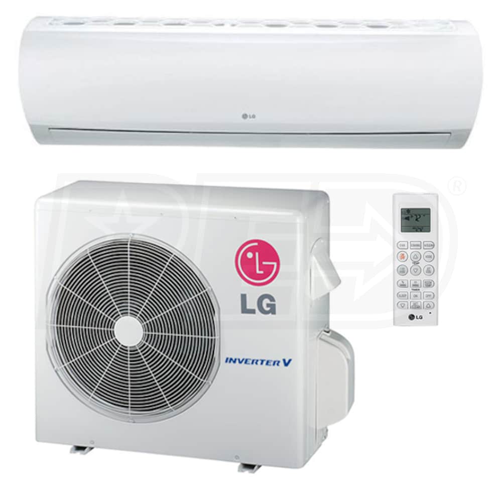 LG 24k BTU Cooling + Heating Wall Mounted Air Conditioning System 21.5 SEER LG LS243HLV