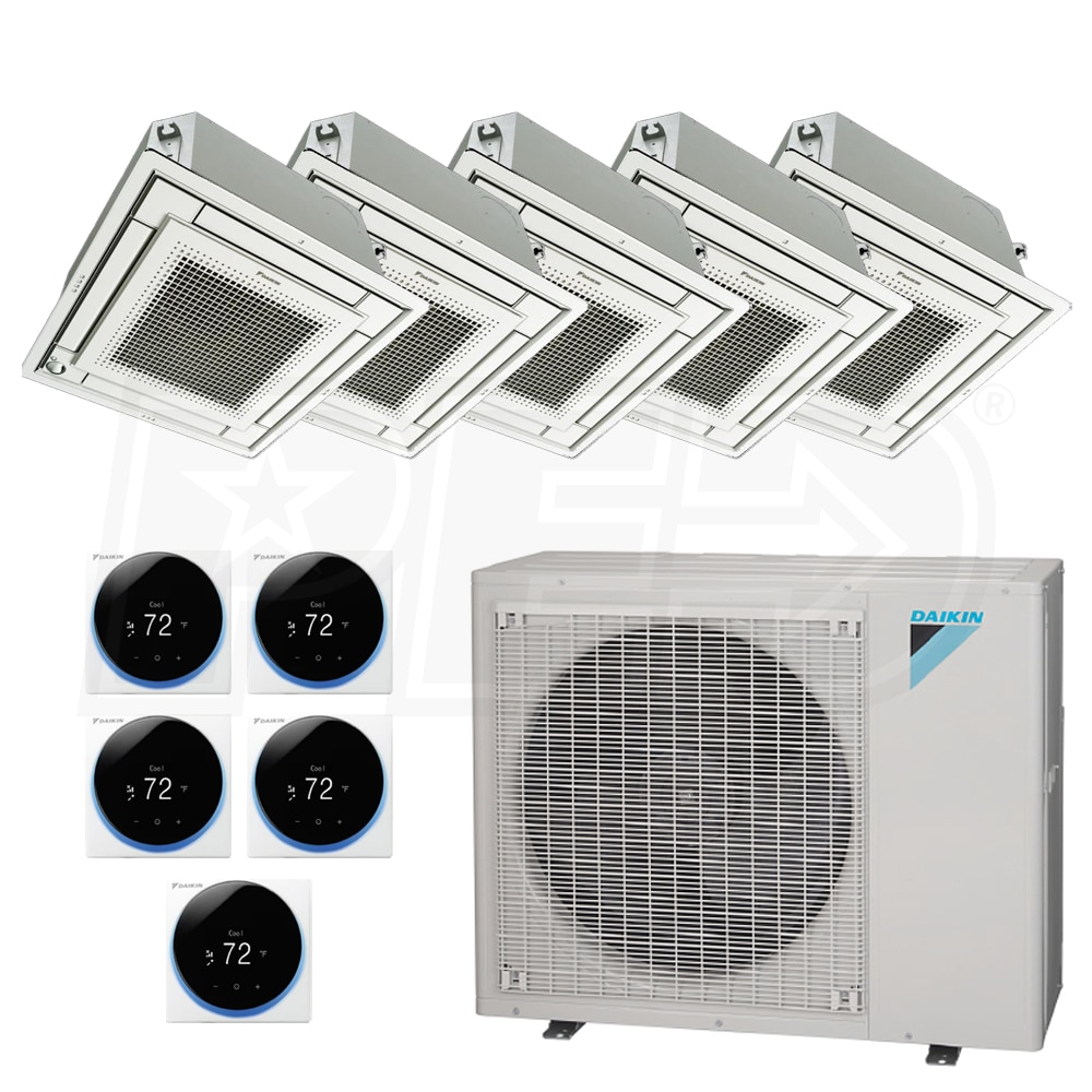 Daikin MXS Ceiling Cassette 5-Zone System - 48,000 BTU Outdoor - 9k + 9k +  9k + 15k + 15k Indoor - 20.2 SEER | Daikin D5H48C0909091515, image size:1000x1000