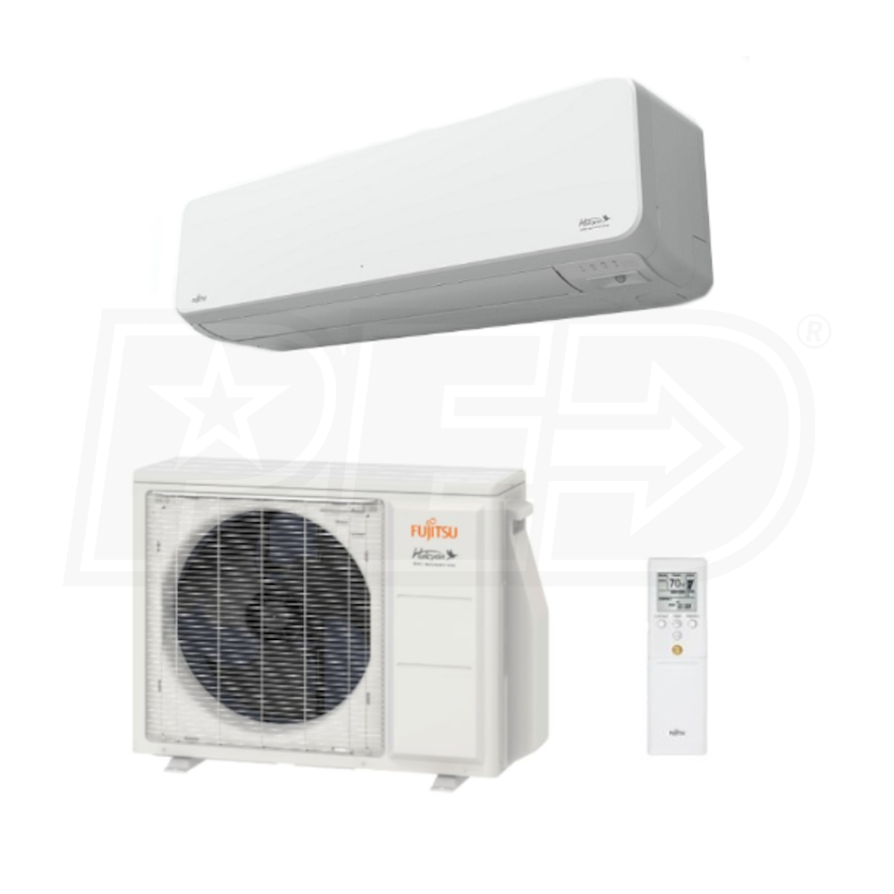 Fujitsu 15k BTU Cooling + Heating LZAH1 Wall Mounted Air Conditioning System 25.3 SEER