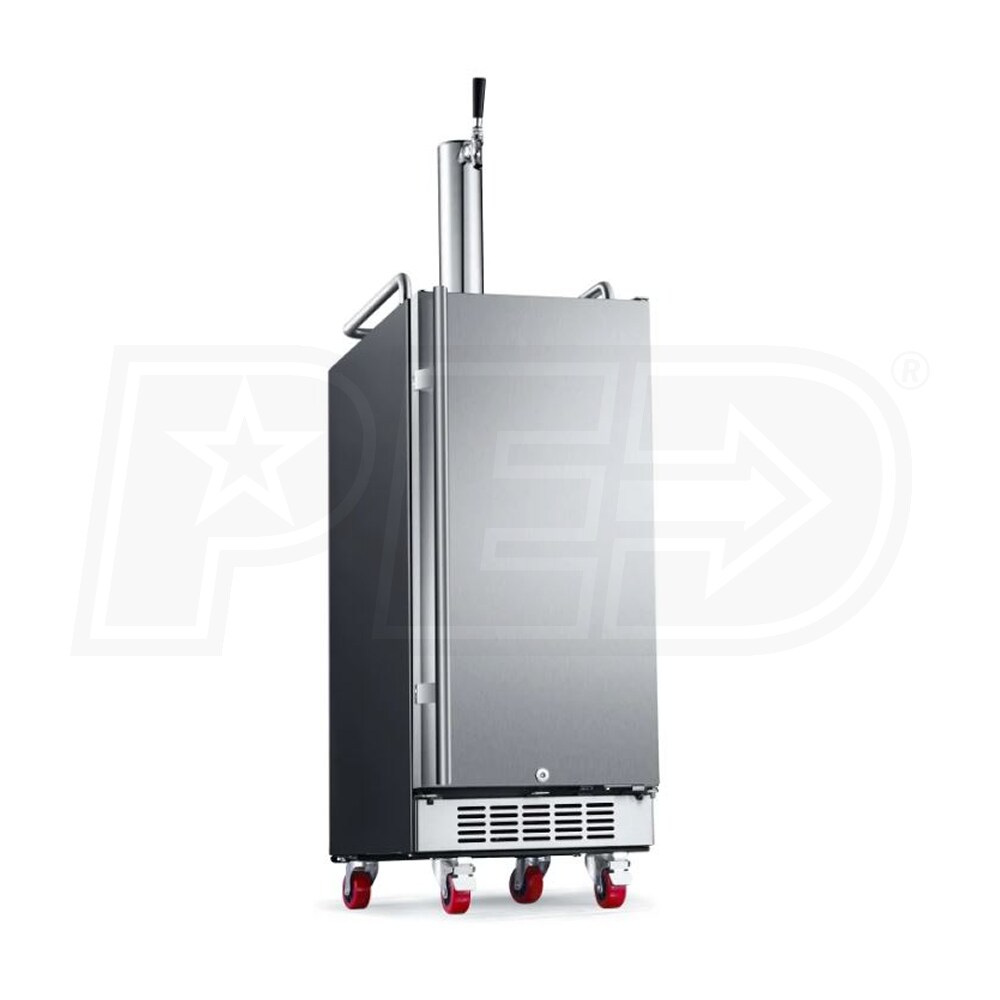 Edgestar 15" Single Tap Kegerator Kit with Forced Air Refrigeration