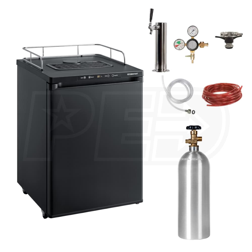 Edgestar Single Tap 24" Kegerator Kit with Digital Display Free