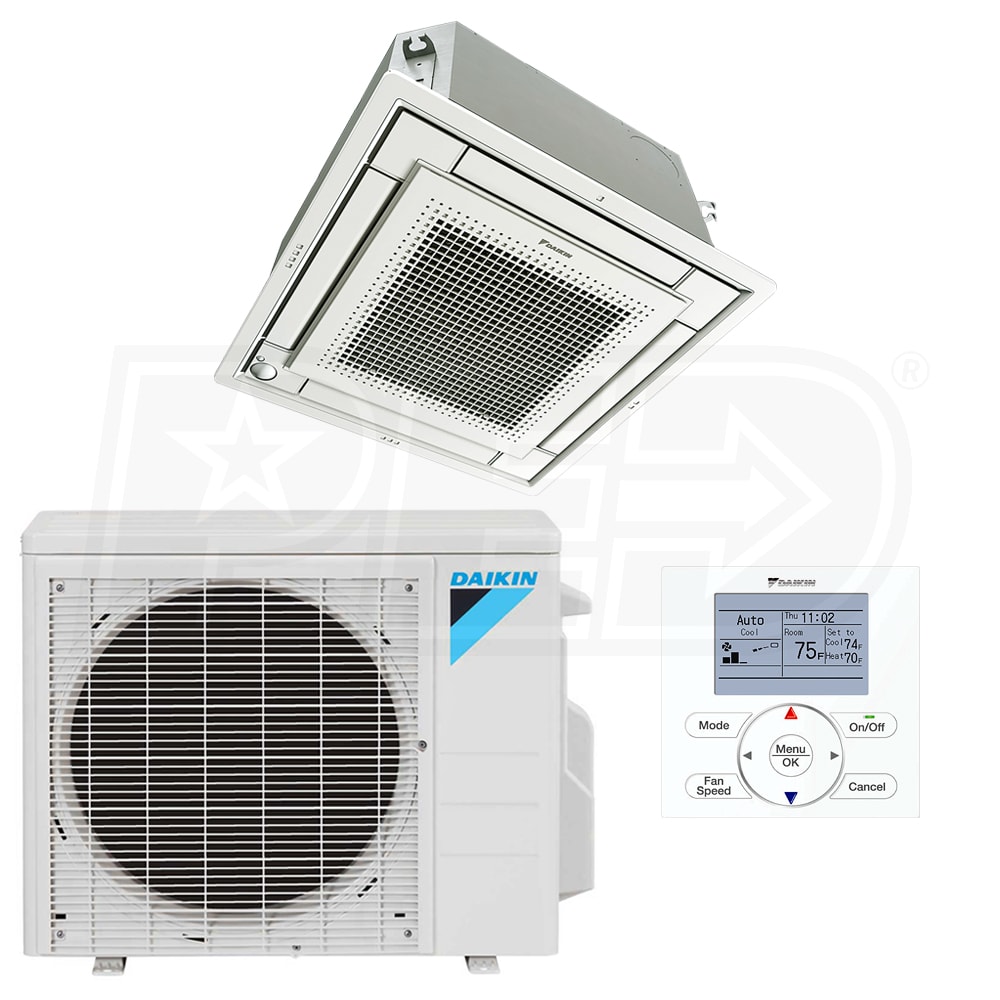 Daikin - 9k BTU Cooling + Heating - Vista Series Ceiling Cassette Air  Conditioning System - 19.8 SEER2 | Daikin RX09WMVJU9 FFQ09W2VJU9, image size:1000x1000