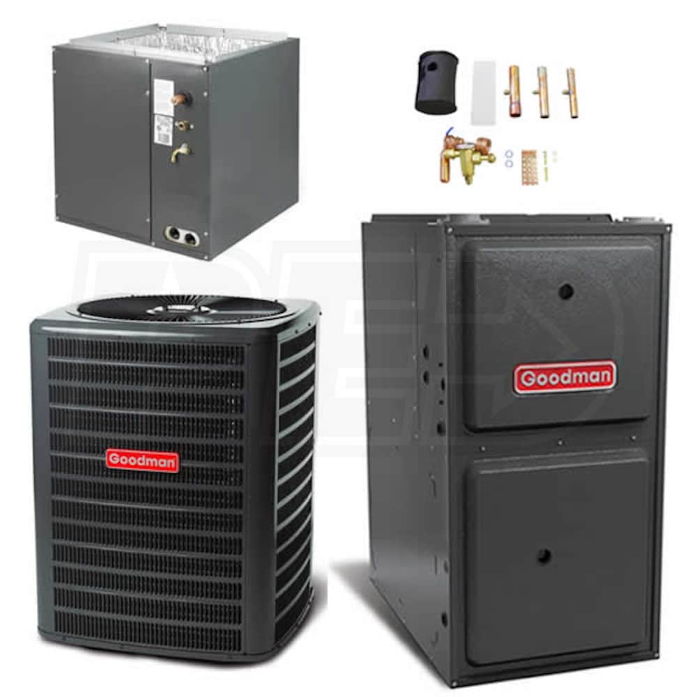 Goodman 3.5 Ton Cooling 80k BTU/Hr Heating Heat Pump + Furnace