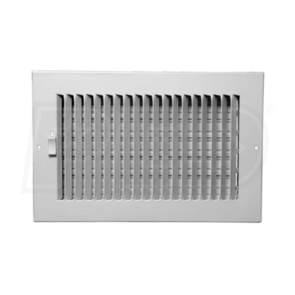 ProSelect PS1WW 8" x 4" Duct Connection Steel OneWay Sidewall