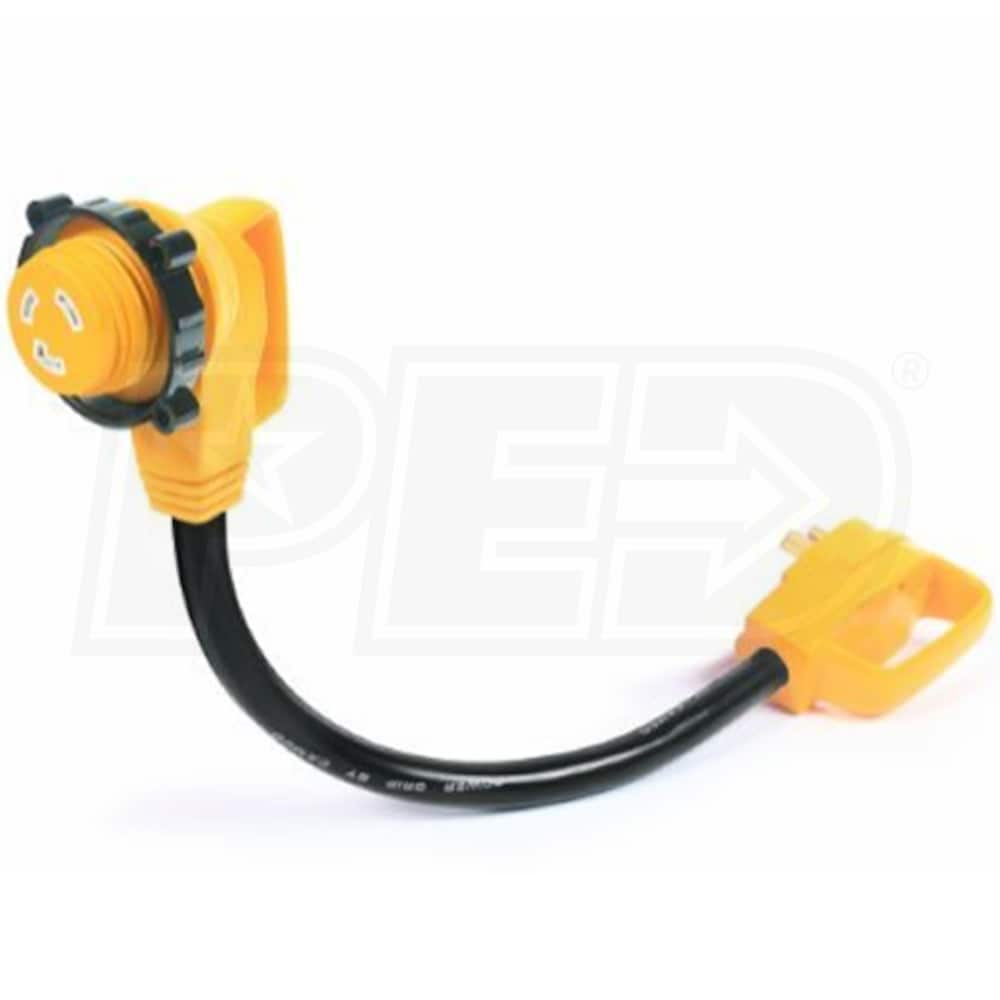 Camco Power Grip Series™ 30Amp RV to 30Amp 90° Locking Electrical