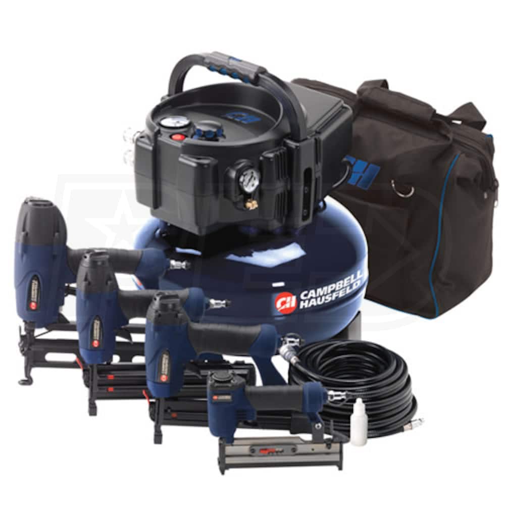 Campbell Hausfeld 6Gallon Pancake Air Compressor w/ 4Nailer Kit
