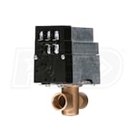 White Rodgers - Two-Wire Hydronic Zone Control - 24V with Screw Terminal Wiring Panel & AUX Switch - 3/4