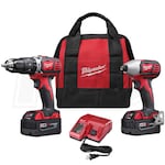 Milwaukee 2697-22 - M18&trade; Lithium-Ion 1/2" Hammer Drill/Driver & 1/4" Hex Impact Driver 2-Tool Combo Kit